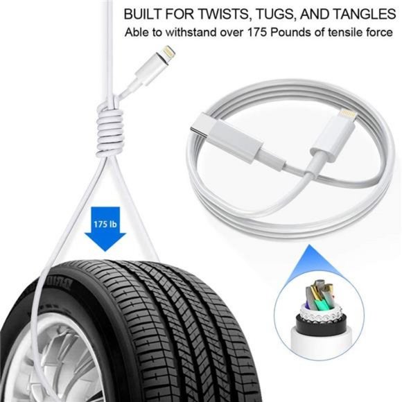 iPhone Fast Charger, 20W USB C Power Wall Charger Plug w/ 6ft Type C for iPhone - Picture 6 of 7